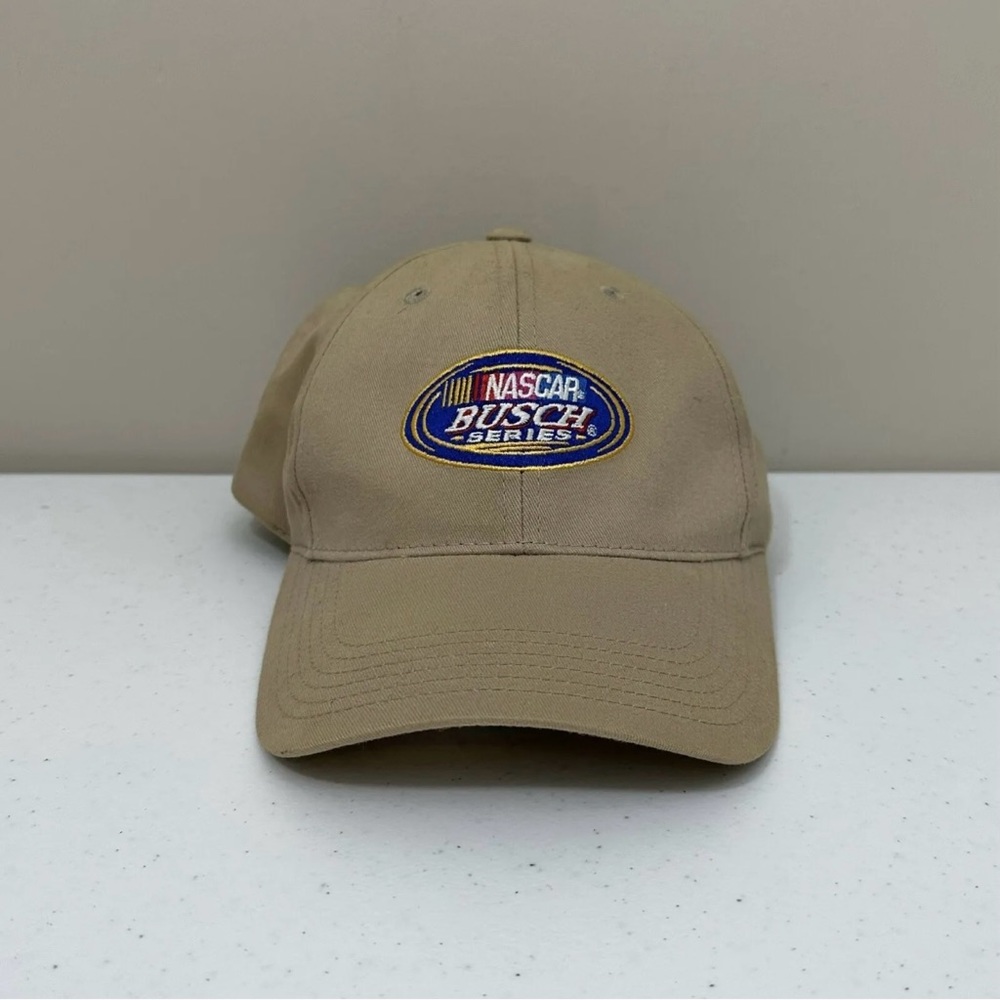 Nascar Busch Series Captiv8 Baseball Cap Nascar Racing Khaki/Beige Hat